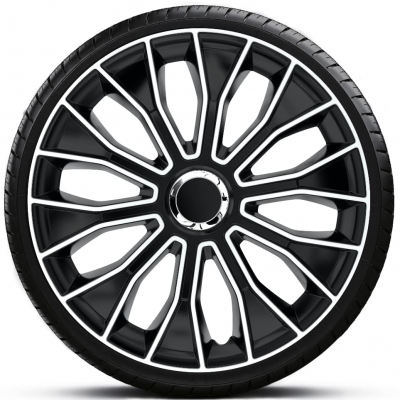 VOLTEC BLACK WHITE SILVER 14" COPPA RUOTA SINGOLA COPRICERCHIO GORECKI