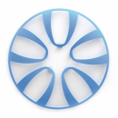 4 INSERTI AZZURRO COPPA RUOTA FARAD 241 16" FREEWHEELING