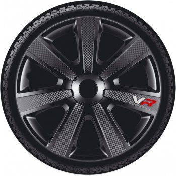 VR CARBON BLACK 14"COPPA RUOTA SINGOLA COPRICERCHIO UNIVERSALE GORECKI